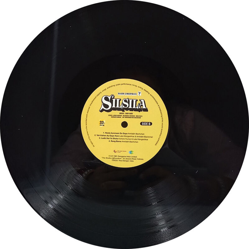 Silsila - 8902057490259 – Cover Book Fold - New Release Hindi LP Vinyl Record