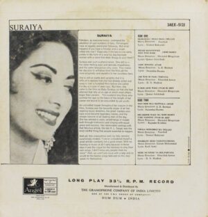 Suraiya - 3AEX 5121 - Odeon - Film Hits LP Vinyl