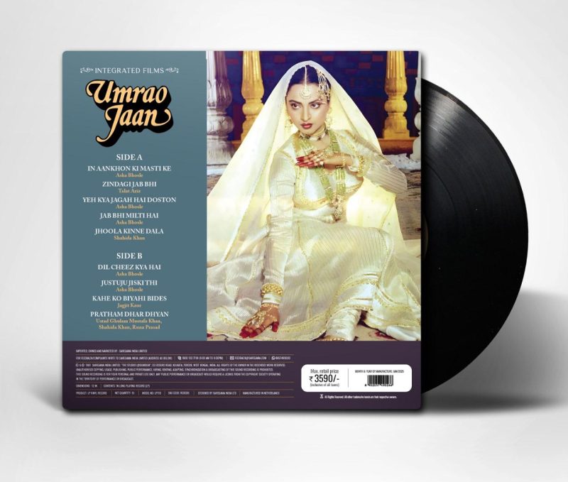 Umrao Jaan - 8902057490266 - New Released Hindi LP Vinyl Record  