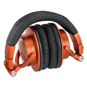 Audio-Technica ATH-M50xBT2MO Wireless Over-Ear Headphones, Lantern Glow Metallic Orange