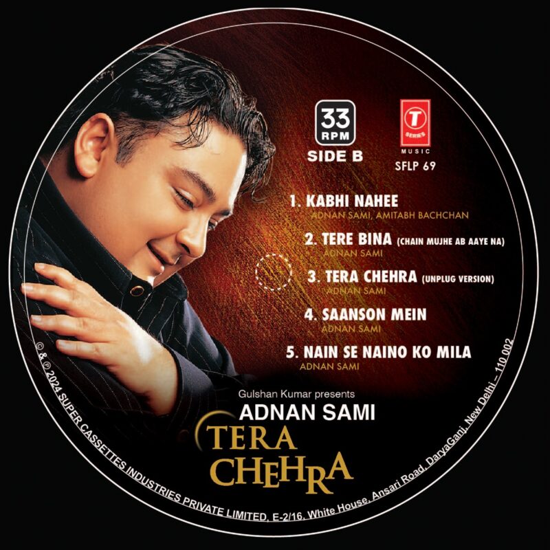 Adnan Sami - Tera Chehra - SFLP 69 - Cover Book Fold - LP Record