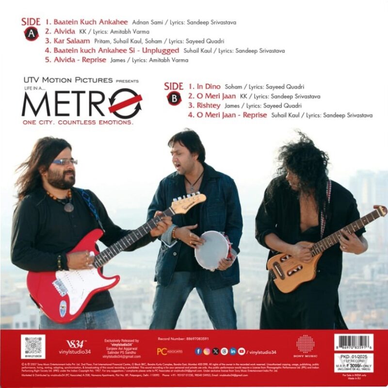 Metro - 88697083591 - Record Colour - Magenta -  New Released Hindi LP Vinyl Record  