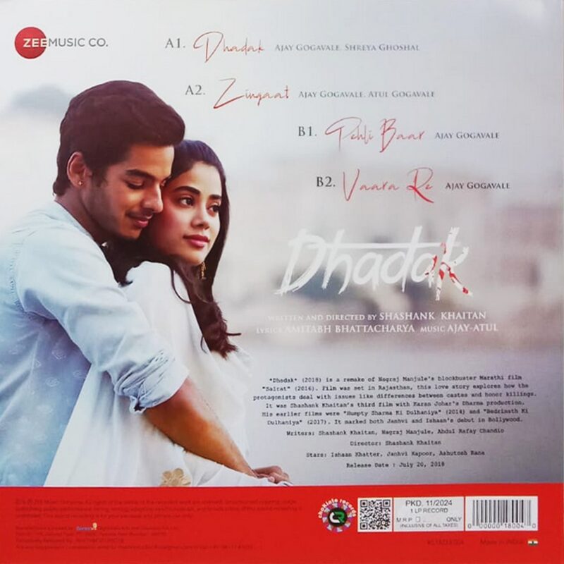 Dhadak - RS18ZEE004 - Cover Book Fold - LP Record