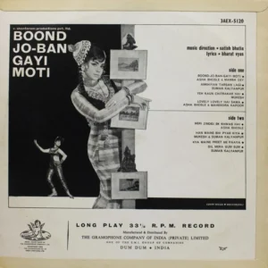 Boond Jo-Ban Gayi Moti- 3AEX 5120 - Angel First Pressing - Bollywood Rare LP Vinyl