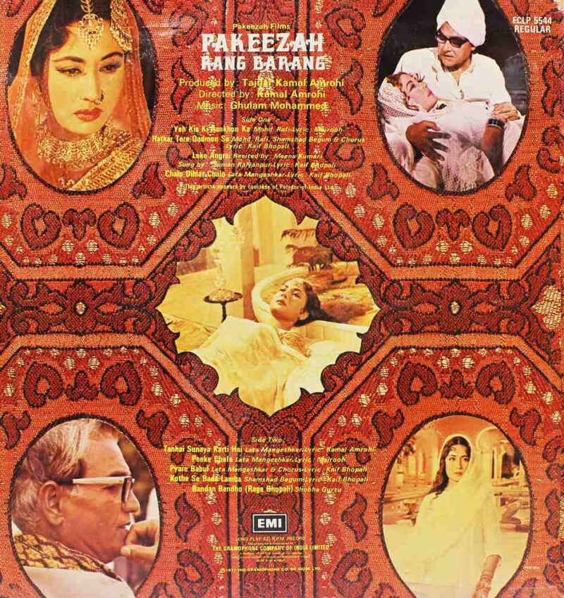 Pakeezah Rang Barang - ECLP 5544 - (90-95%) - Bollywood Rare LP Vinyl Record