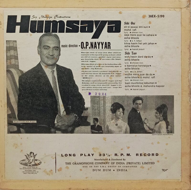 Humsaya - 3AEX 5190 - (Condition - 90-95%) - Angel First Pressing - LP Record