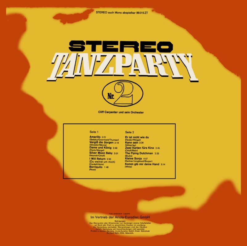 Cliff Carpenter Und Sein Orchester - Stereo Tanzparty Nr. 2 - 86019 ZT - (70-75%) - CR - English LP Vinyl