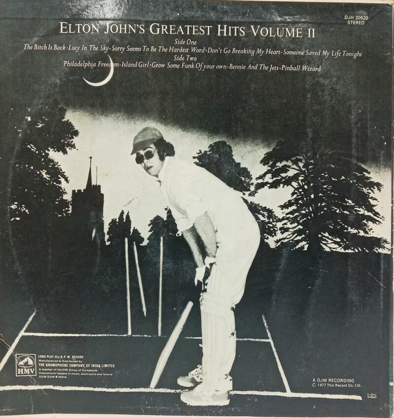 Elton John - Elton John's Greatest Hits Volume II - DJH 20520 - (85-90%) - English Song LP Vinyl Record