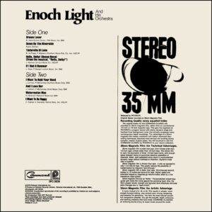 Enoch Light And His Orchestra - Discotheque: Dance, Dance, Dance - SPC 3639 - (80-85%) - CR - English LP Vinyl