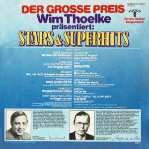Der Grosse Pries - Wim Thoelke Prasentient : Stars Superhits - 2437 658 - (75-80%) - CR - English Song LP Vinyl Record