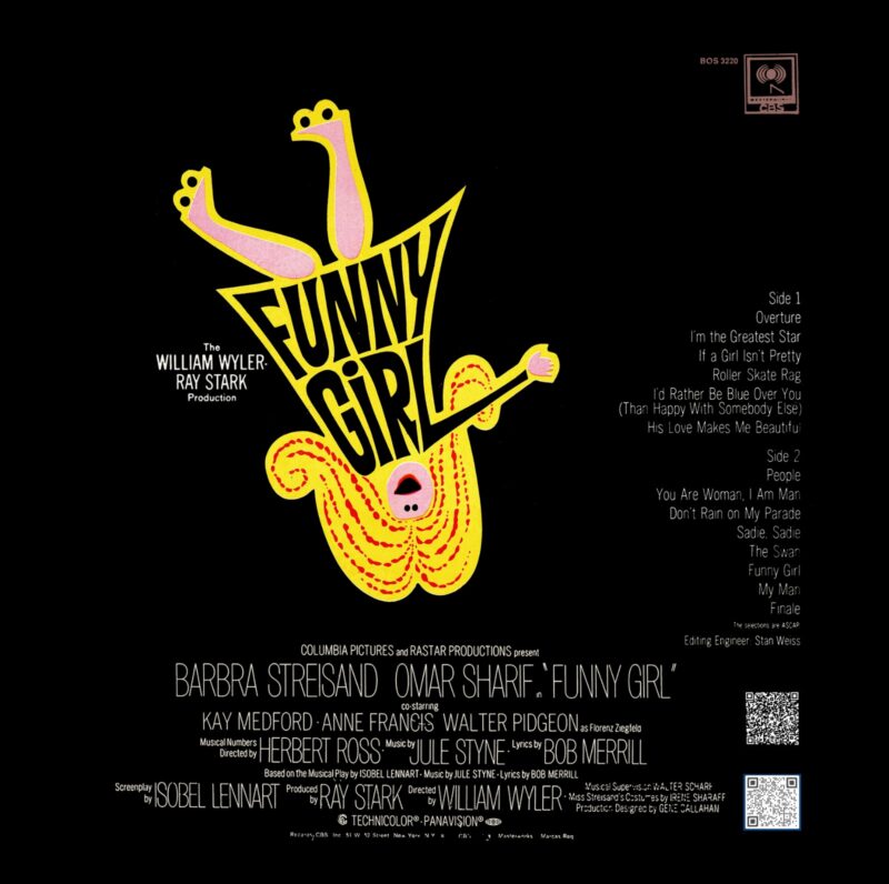 Funny Girl - BOS 3220 - (90-95%) - CR - English Songs LP Vinyl Record