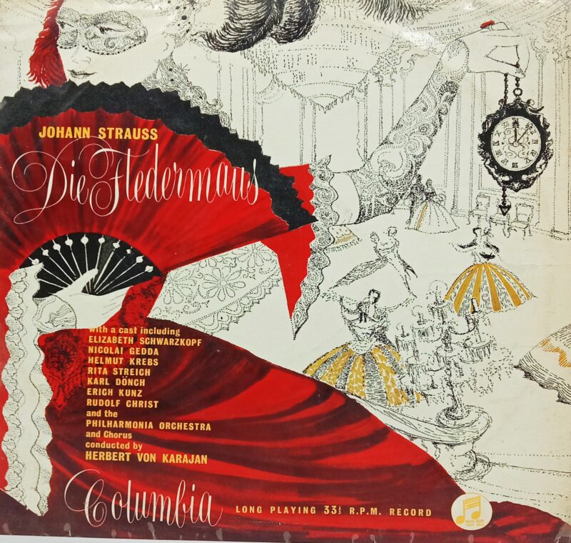 Johann Strauss - Die Fledermaus - 33CX 1309 - (90-95%) - English Songs LP Vinyl Record 
