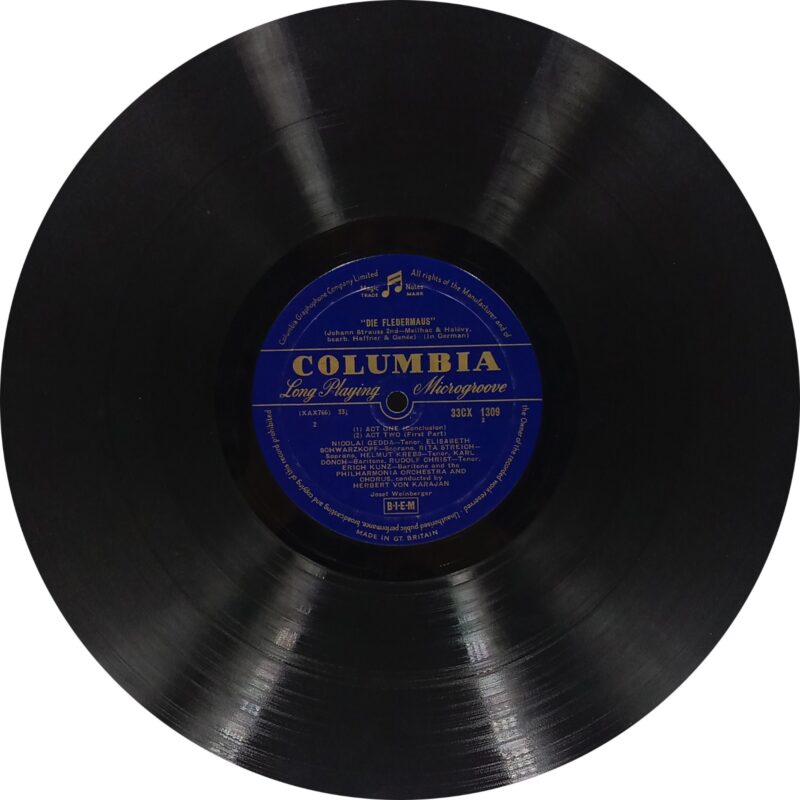 Johann Strauss - Die Fledermaus - 33CX 1309 - (90-95%) - English Songs LP Vinyl Record 