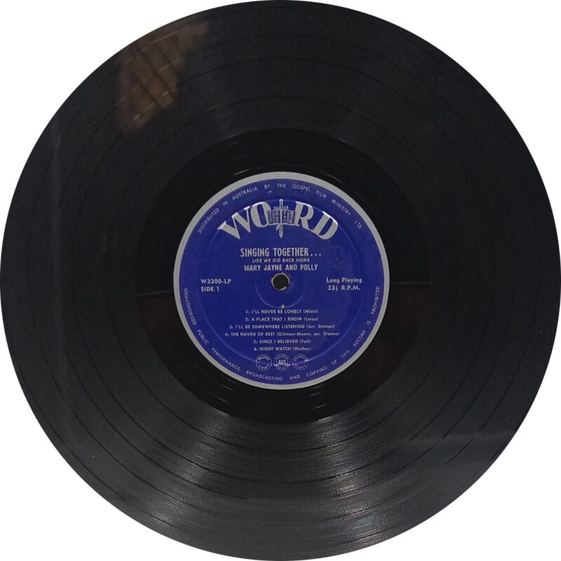 Mary Jayne And Polly - Singing Together Like We Did Back Home - W 3300 LP - (70-75%) - CR - English Song LP Vinyl Record