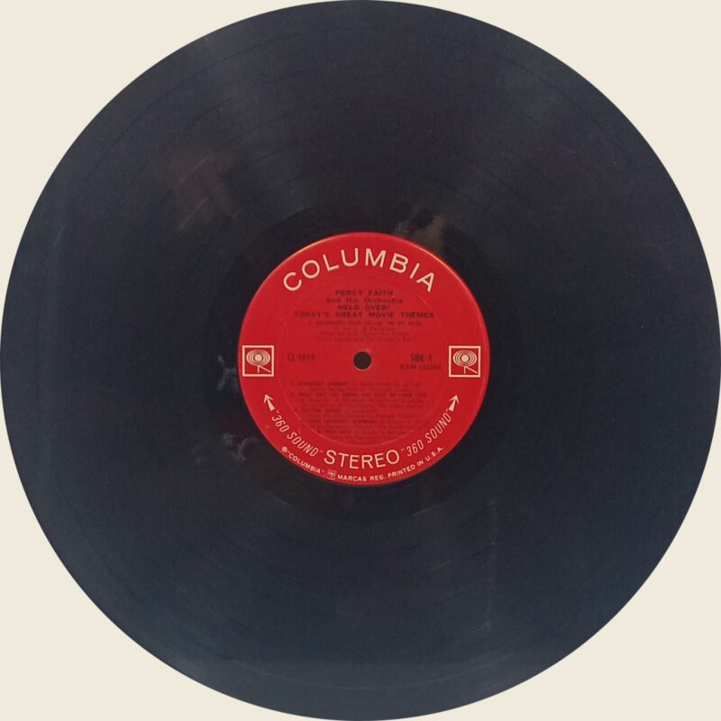 Percy Faith And His Orchestra - Held Over! Today's Great Movie Themes - CS 1019 - (85-90%) - English Songs LP Vinyl Record 