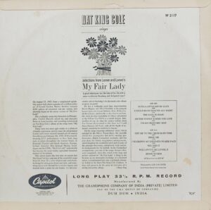 Nat King Cole - My Fair Lady - W 2117 - (90-95%) - English LP Vinyl