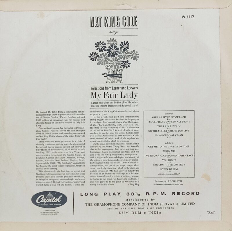 Nat King Cole - My Fair Lady - W 2117 - (90-95%) - English LP Vinyl