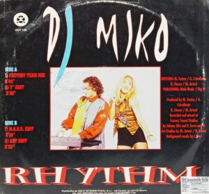 DJ Miko - Rhythm - HOT 109 - (75-80%) - English Songs LP Vinyl Record  