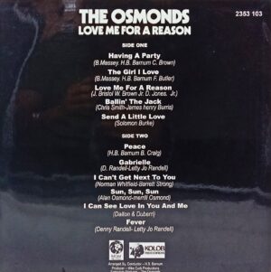 The Osmonds - Love Me For A Reason - 2353 103 - (75-80%) - English LP Vinyl
