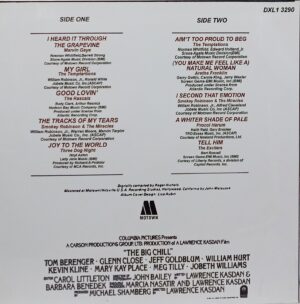 The Big Chill - Original Motion Picture Soundtrack - DXL1 3290 - (85-90%) - CCP - English LP Vinyl