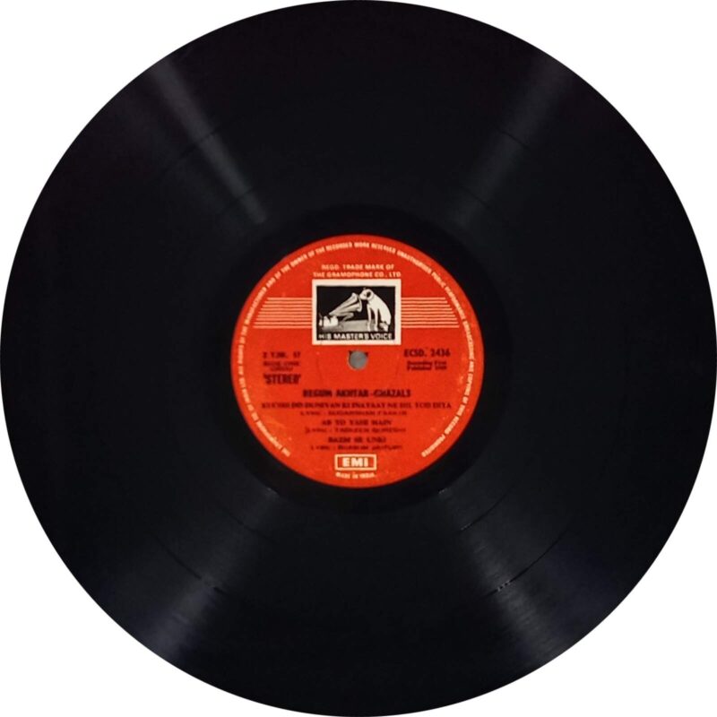 Begum Akhtar - ECSD 2436 - (Condition 80-85%) - Cover Reprinted - LP Record