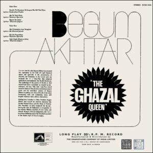 Begum Akhtar - ECSD 2436 - (Condition 80-85%) - Cover Reprinted - LP Record