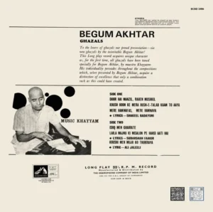 Begum Akhtar - ECSD 2486 - (90-95%) - CR - Ghazals LP Vinyl Record