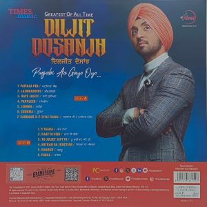 Diljit Dosanjh - Greatest of All Time Diljit Dosanjh - VS34TIMES0051 - CBF - New Release LP Vinyl