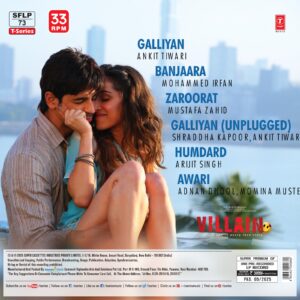 Ek Villain - SFLP 73 - CBF - New Release Hindi LP Vinyl
