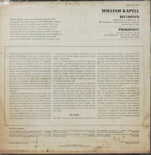 William Kapell, Beethoven, Prokofieff - VIC 1520 - (85-90%) - English Classical LP Vinyl