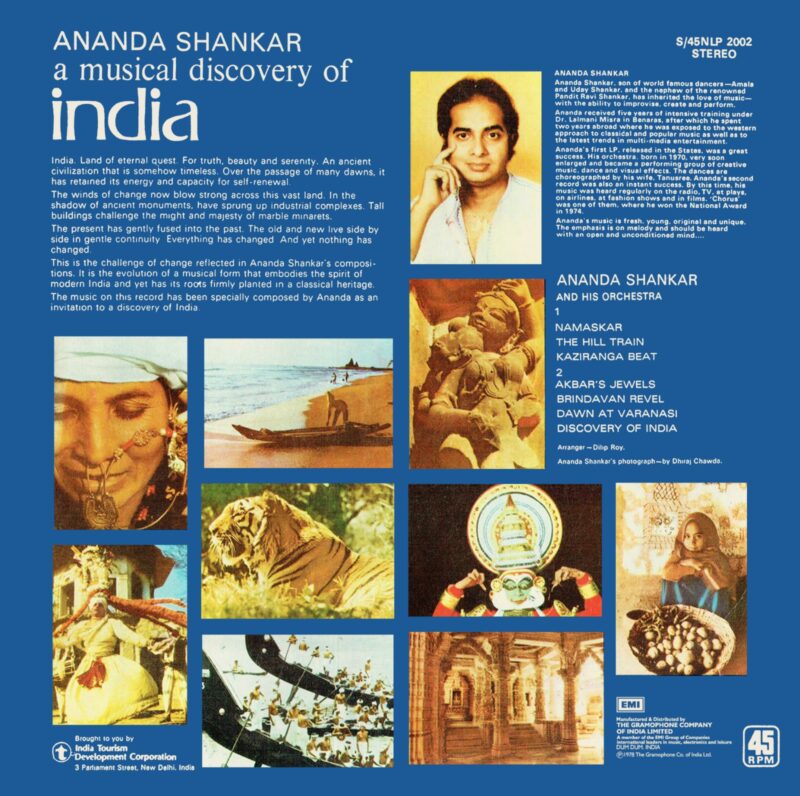 Ananda Shankar - S/45NLP 2002 - (90-95%) - CR - Indian Classical Instrumental LP Vinyl
