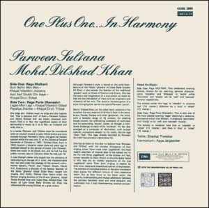 Parween Sultana & Mohd Dilshad Khan - ECSD 2802 - CR - Indian Classical Vocal LP Vinyl