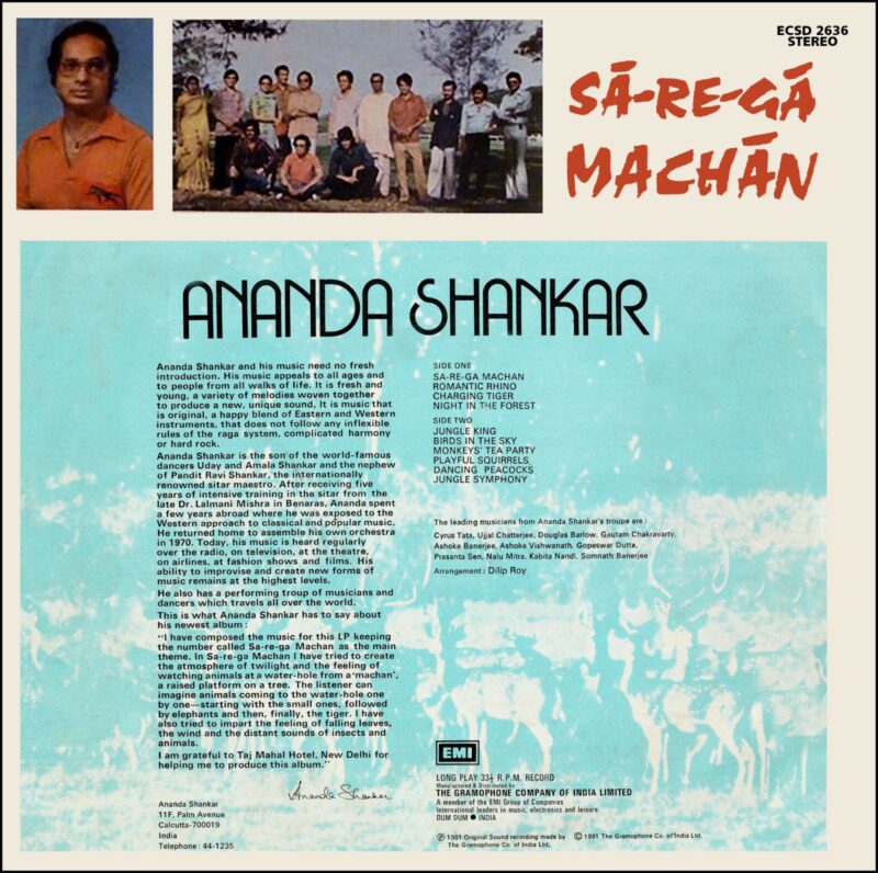 Ananda Shankar - ECSD 2636 - (85-90%) - CR - Indian Classical Instrumental LP Vinyl