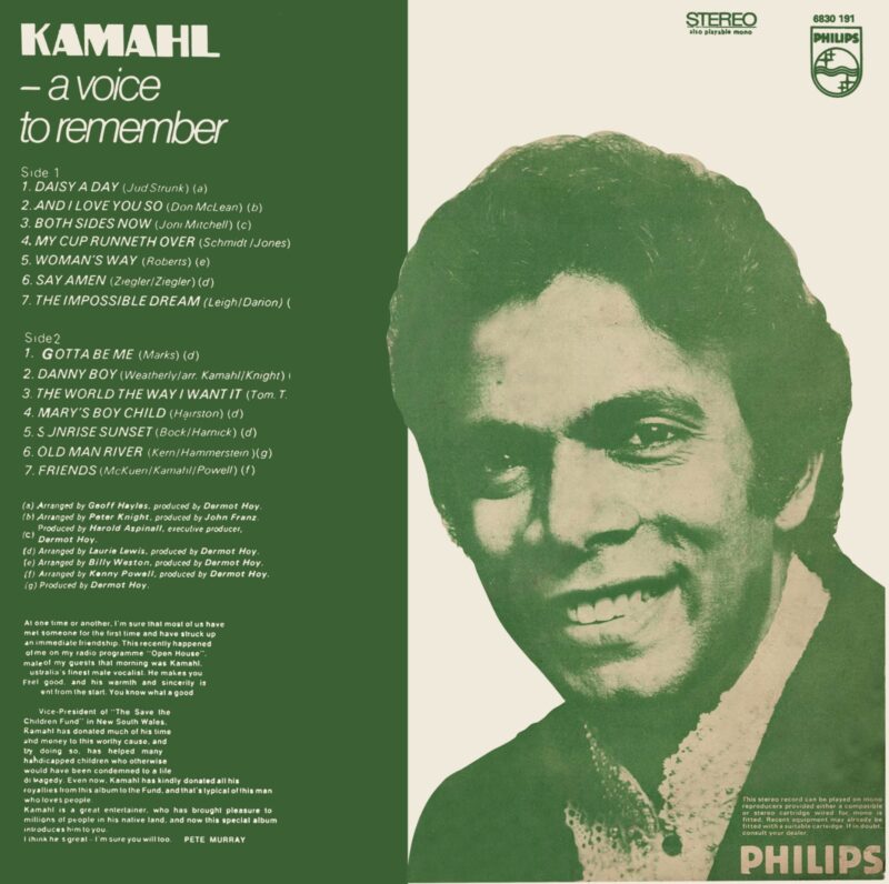 Kamahl - A Voice To Remember - 6830 191 - (90-95%) - CR - English Songs LP Vinyl