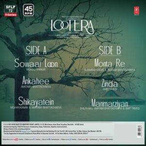 Lootera - SFLP 72 - CBF - New Release Hindi LP Vinyl