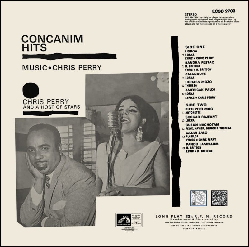 Chris Perry - Concanim Hits - ECSD 2703 - HMV Black Label - CR - Concani Lp Vinyl Record