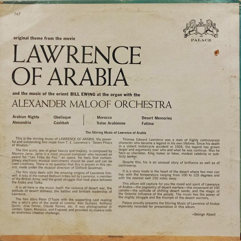 Alexander Maloof Lawrence - PST 747 - (90-95%) - Cover Good Condition - English Instrumental LP Vinyl