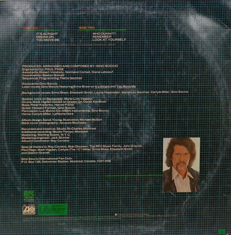 Gino Soccio - Face To Face - SD 19358 - (80-85%) - English LP Vinyl