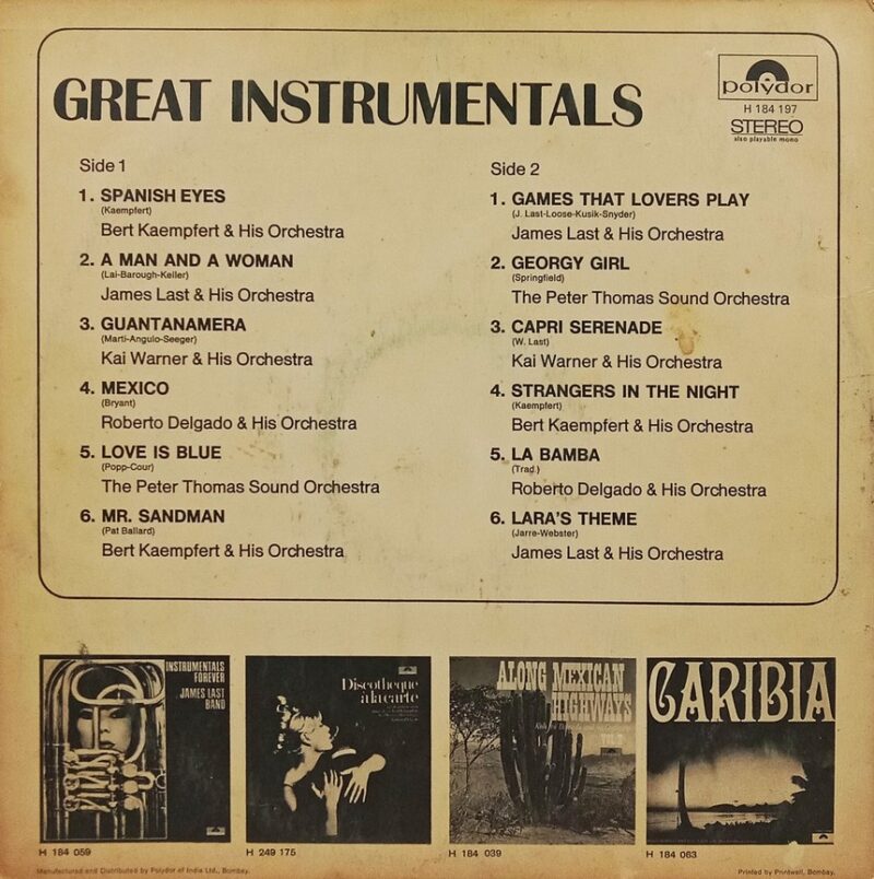 Great Instrumentals - H 184 197 - (80-85%) - English Instrumental LP Vinyl