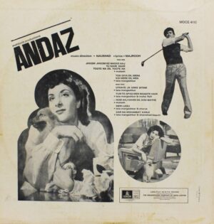 Andaz - MOCE 4116 - (80-85%) - Bollywood LP Vinyl