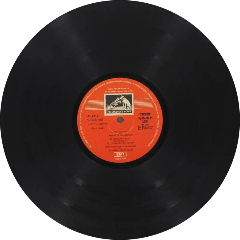 Ananda Shankar- Missing You By Ananda Shankar - S/45NLP 2001 - (Condition 90-95%) - Cover Reprinted - Indian Classical Instrumental LP Vinyl Record