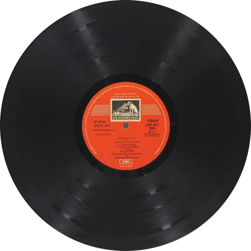 Ananda Shankar- Missing You By Ananda Shankar - S/45NLP 2001 - (Condition 90-95%) - Cover Reprinted - Indian Classical Instrumental LP Vinyl Record