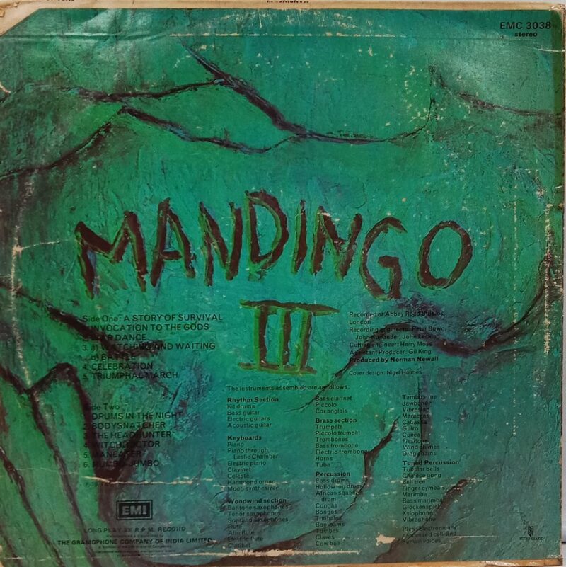 Mandingo III - EMC 3038 - (80-85%) - English LP Vinyl Record