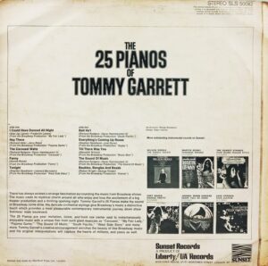 The 25 Pianos Of Tommy Garrett - SLS 50082 - (80-85%) - English Instrumental LP Vinyl