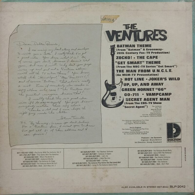 The Ventures - BLP 2042 - (80-85%) - English Instrumental LP Vinyl