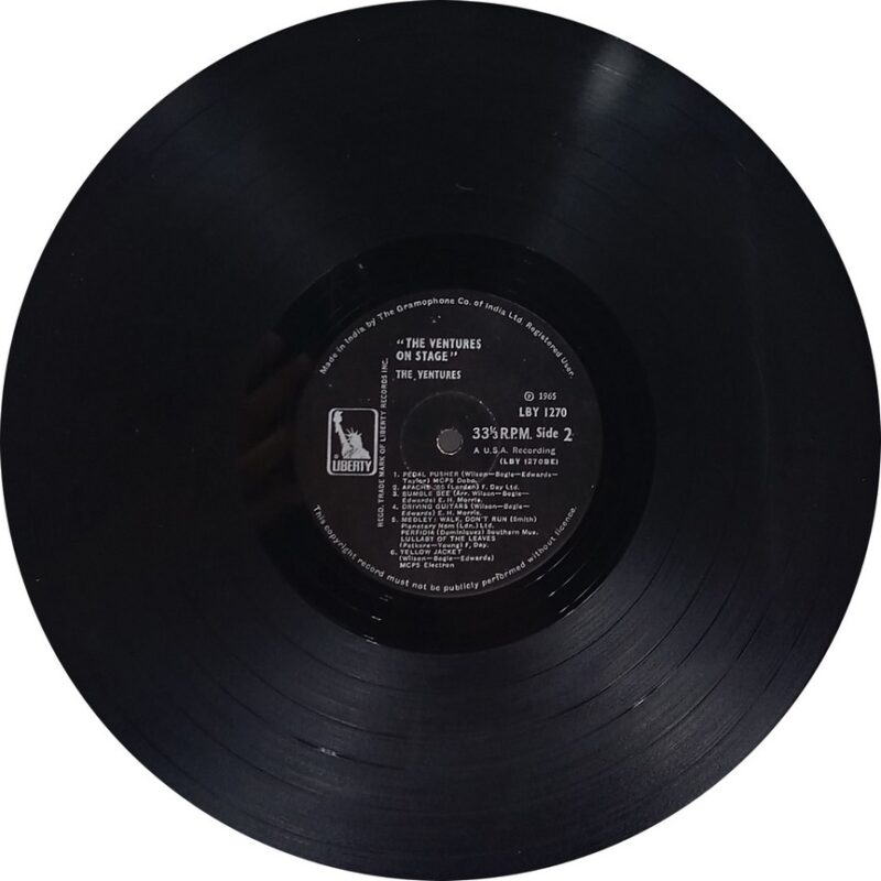 The Ventures - On Stage - LBY 1270 - (80-85%) - Cover Colour Photostate - English Instrumental LP Vinyl