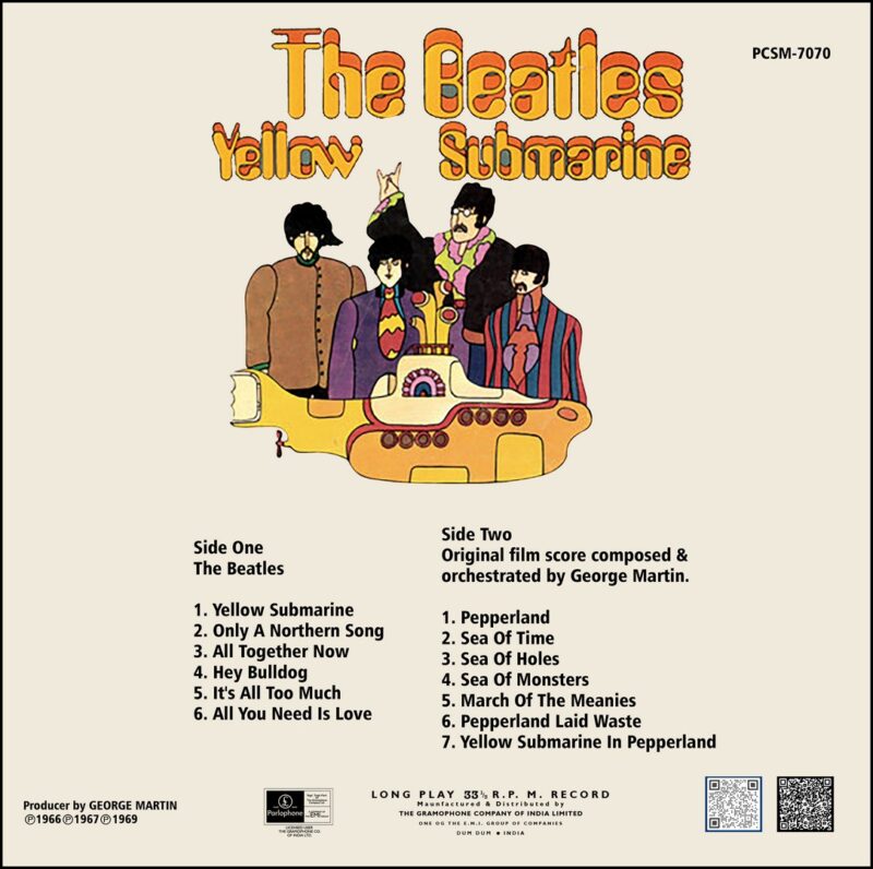 The Beatles – Yellow Submarine - PCSM 7070 - Cover Reprinted - English LP Vinyl Record