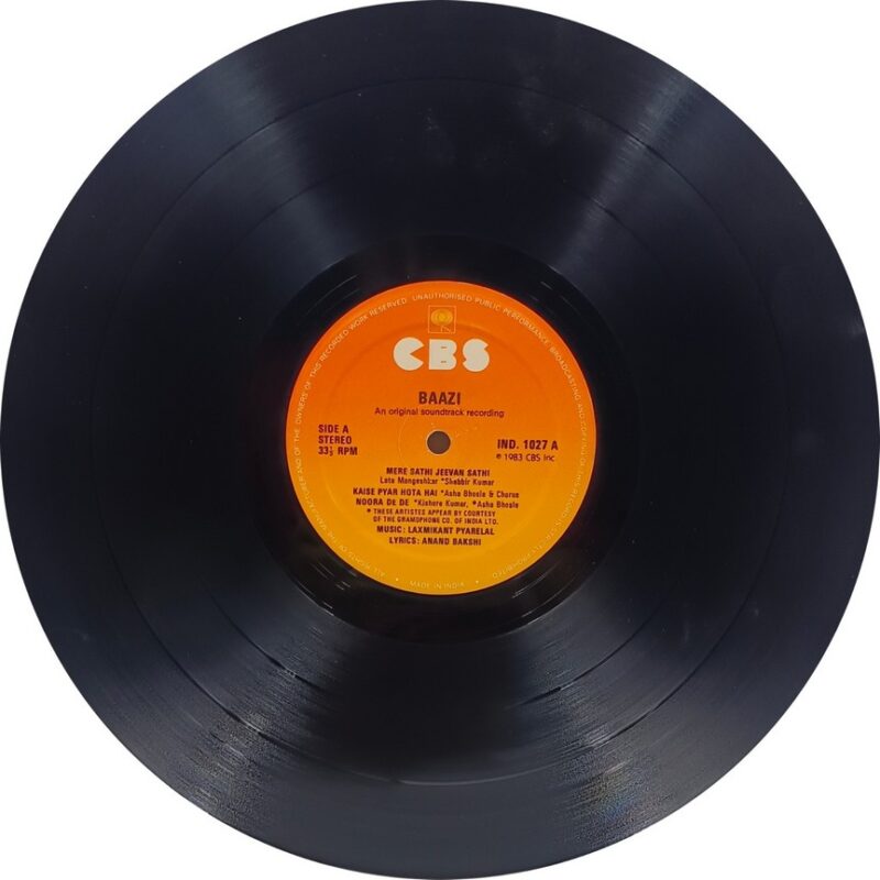 Baazi - IND 1027 - (85-90%) - Bollywood LP Vinyl