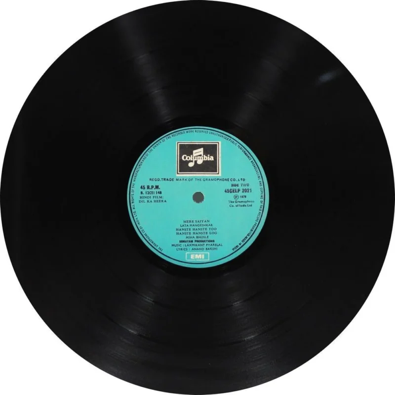 Dil Ka Heera - 45GELP 2021 - (75-80%) - CR - Bollywood LP Vinyl