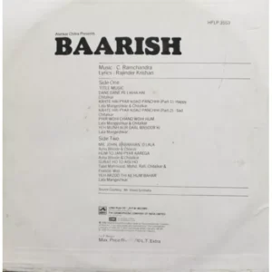 Baarish - HFLP 3553 - (85-90%) - Bollywood LP Vinyl